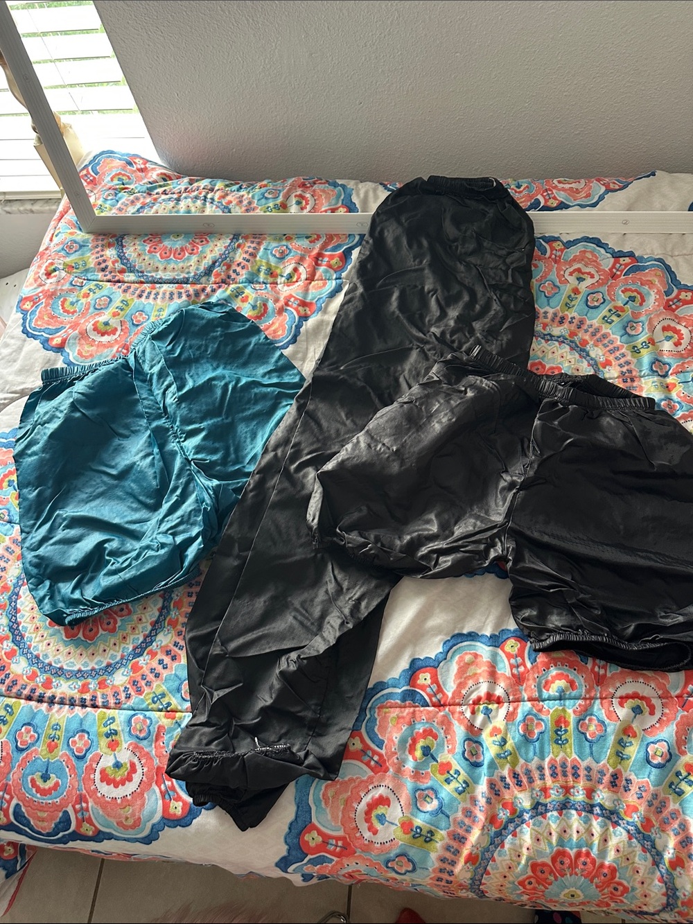 Adult Ballet Warm-Up Pants and Shorts - Black & Teal
